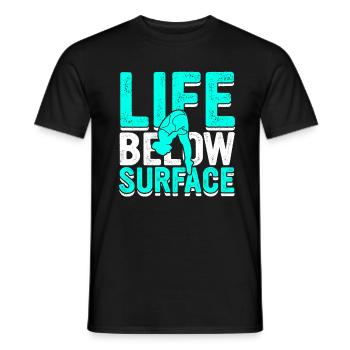 Diver Scuba Diving Diving Life Below Surface - Men's T-Shirt - black - Front - AI Model Male 178 light (178cm)