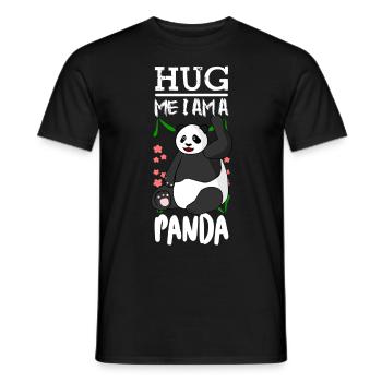 Hug Me Panda Bear Giant Panda - Männer T-Shirt - Schwarz - Vorne - AI Model Male 178 light (178cm)
