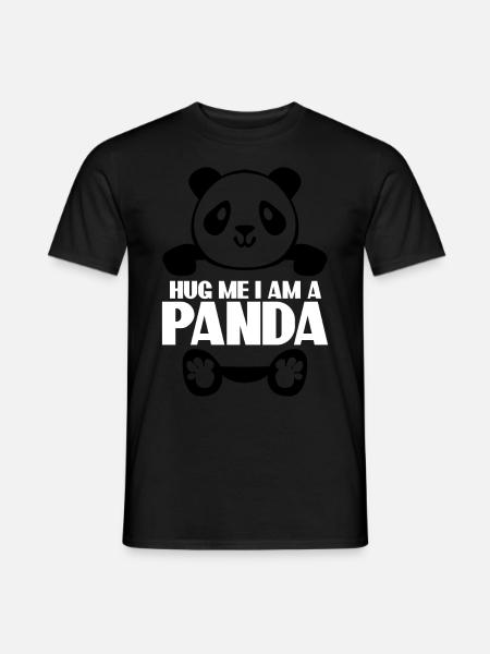 Kram mig kæmpe panda panda bjørn - Mænd T-shirt - sort