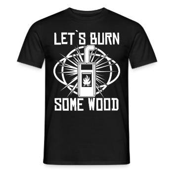 Oven Firewood Stove Fireplace - Men's T-Shirt - black - Front - AI Model Male 178 light (178cm)