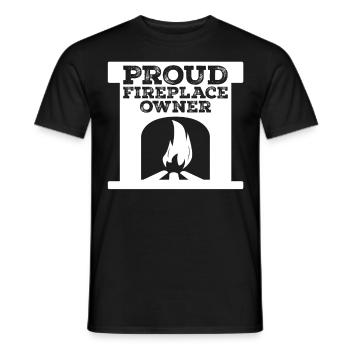 Oven Fireplace Firewood - Men's T-Shirt - black - Front - AI Model Male 178 light (178cm)