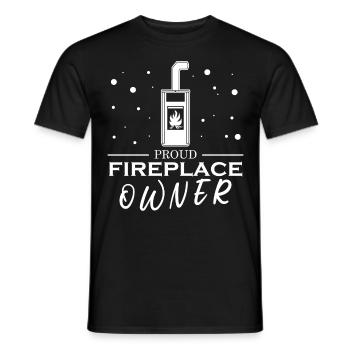 Oven Fireplace - Men's T-Shirt - black - Front - AI Model Male 178 light (178cm)