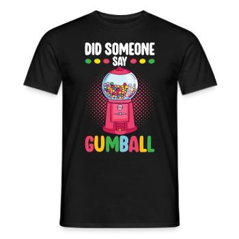 Machine à chewing-gum Machine à chewing-gum - T-shirt homme - noir - Devant - AI Model Male 178 light (178cm)