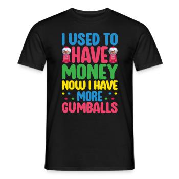 Machine à chewing-gum Machine à chewing-gum - T-shirt homme - noir - Devant - AI Model Male 178 light (178cm)