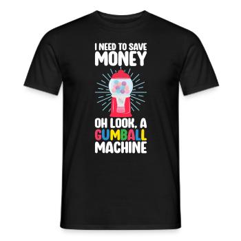 Machine à chewing-gum Machine à chewing-gum - T-shirt homme - noir - Devant - AI Model Male 178 light (178cm)