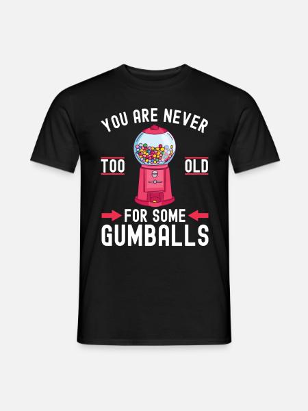 Gumball Machine Kaugummiautomat - Männer T-Shirt - Schwarz