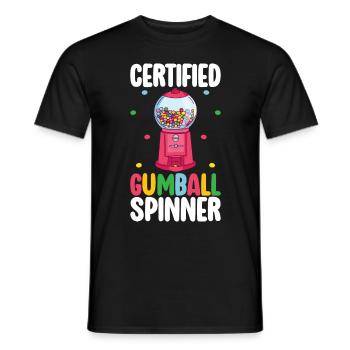 Machine à chewing-gum Machine à chewing-gum - T-shirt homme - noir - Devant - AI Model Male 178 light (178cm)