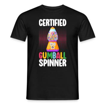 Machine à chewing-gum Machine à chewing-gum - T-shirt homme - noir - Devant - AI Model Male 178 light (178cm)