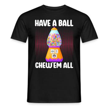 Machine à chewing-gum Machine à chewing-gum - T-shirt homme - noir - Devant - AI Model Male 178 light (178cm)