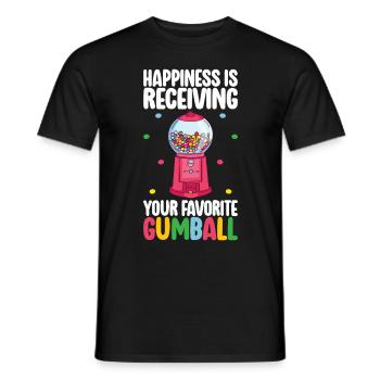 Machine à chewing-gum Machine à chewing-gum - T-shirt homme - noir - Devant - AI Model Male 178 light (178cm)