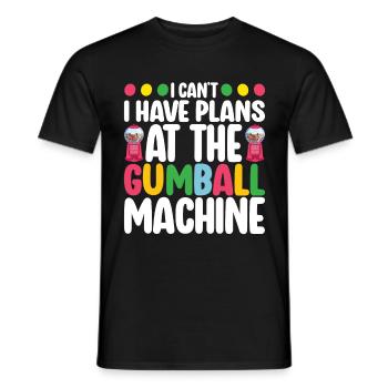Machine à chewing-gum Machine à chewing-gum - T-shirt homme - noir - Devant - AI Model Male 178 light (178cm)