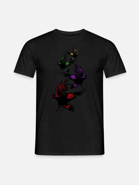 Crows Raven Tree Ravens Flying Crow - Männer T-Shirt - Schwarz