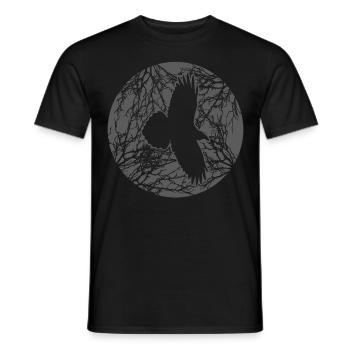 Raven Tree Ravens Crow Moon Crows - Men's T-Shirt - black - Front - AI Model Male 178 light (178cm)