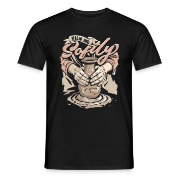 Pottery Pottery Pottery Kiln Me Softly - Men's T-Shirt - black - Front - AI Model Male 178 light (178cm)