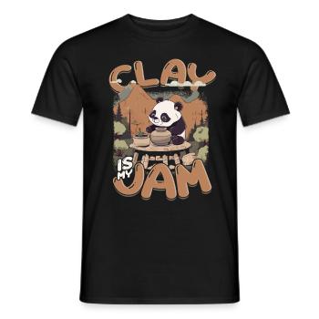 poterie poterie poterie l’argile est ma confiture - T-shirt homme - noir - Devant - AI Model Male 178 light (178cm)