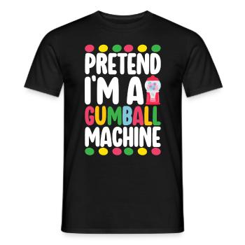 Machine à chewing-gum Machine à chewing-gum - T-shirt homme - noir - Devant - AI Model Male 178 light (178cm)