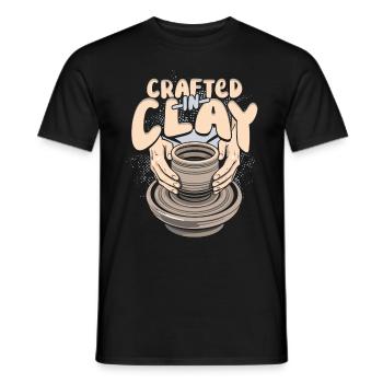 Poterie Poterie Poterie Fabriquée en Argile - T-shirt homme - noir - Devant - AI Model Male 178 light (178cm)