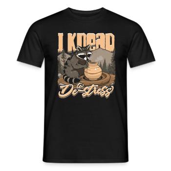Poterie Poterie Poterie Je Pétris Pour Déstresser - T-shirt homme - noir - Devant - AI Model Male 178 light (178cm)