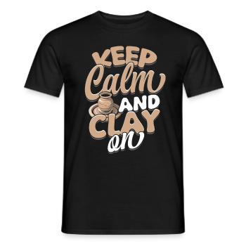 Poterie Poterie Poterie Garder Calme Et Argile On - T-shirt homme - noir - Devant - AI Model Male 178 light (178cm)