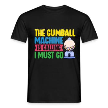 Machine à chewing-gum Machine à chewing-gum - T-shirt homme - noir - Devant - AI Model Male 178 light (178cm)