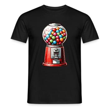 Machine à chewing-gum Machine à chewing-gum - T-shirt homme - noir - Devant - AI Model Male 178 light (178cm)