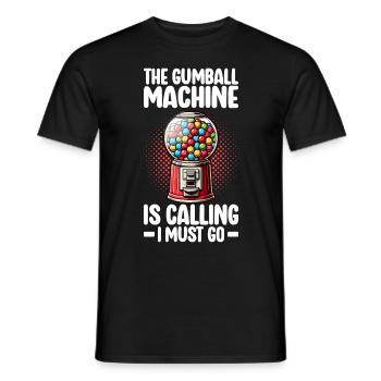 Machine à chewing-gum Machine à chewing-gum - T-shirt homme - noir - Devant - AI Model Male 178 light (178cm)