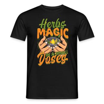 Kräutersammler Herbs Magic In A Small Doses - Männer T-Shirt - Schwarz - Vorne - AI Model Male 178 light (178cm)