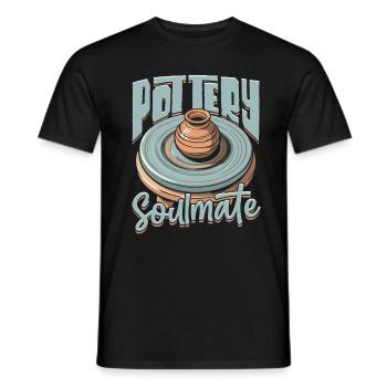 Töpfern Töpferei Töpfer poterie âme sœur - T-shirt homme - noir - Devant - AI Model Male 178 light (178cm)