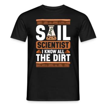 Bodenwissenschaftler Soil Science - Men's T-Shirt - black - Front - AI Model Male 178 light (178cm)