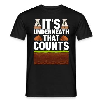 Bodenwissenschaftler Soil Science - Men's T-Shirt - black - Front - AI Model Male 178 light (178cm)