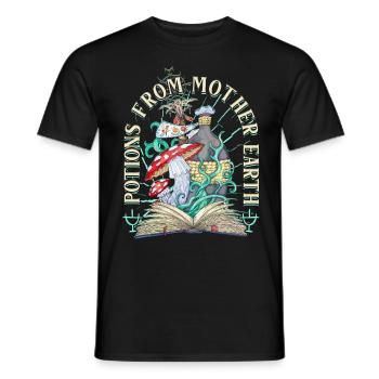 Apotheker Kräutersammler Potions From Mother Earth - Männer T-Shirt - Schwarz - Vorne - AI Model Male 178 light (178cm)