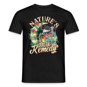 Apotheker Kräutersammler Natures Dark Remedy - Männer T-Shirt - Schwarz - Vorne - AI Model Male 178 light (178cm)