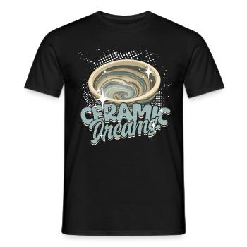 Poterie Poterie Poterie Céramique Rêves - T-shirt homme - noir - Devant - AI Model Male 178 light (178cm)