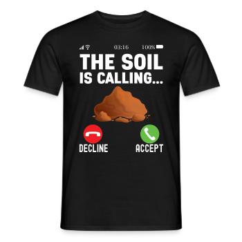 Bodenwissenschaftler Soil Science - Men's T-Shirt - black - Front - AI Model Male 178 light (178cm)