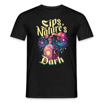 Apotheker Kräutersammler Sips Of Natures Dark - Männer T-Shirt - Schwarz - Vorne - AI Model Male 178 light (178cm)