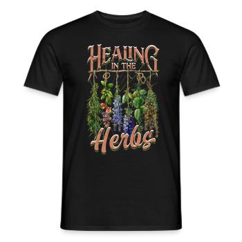 Apotheker Kräutersammler Healing In The Herbs - Männer T-Shirt - Schwarz - Vorne - AI Model Male 178 light (178cm)