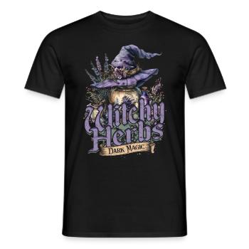 Apotheker Kräutersammler Witchy Herbs Dark Magic - Männer T-Shirt - Schwarz - Vorne - AI Model Male 178 light (178cm)