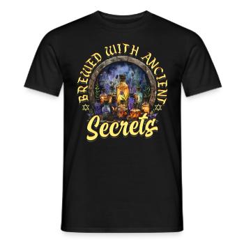 Apotheker Brewed With Anicent Secrets - Männer T-Shirt - Schwarz - Vorne - AI Model Male 178 light (178cm)