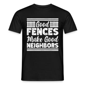 Installateur de clôtures Constructeur de clôtures Installateur de clôtures - T-shirt homme - noir - Devant - AI Model Male 178 light (178cm)
