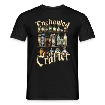 Apotheker Kräutersammler Enchanted Herb Crafter - Männer T-Shirt - Schwarz - Vorne - AI Model Male 178 light (178cm)