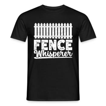 Installateur de clôtures Constructeur de clôtures Installateur de clôtures - T-shirt homme - noir - Devant - AI Model Male 178 light (178cm)