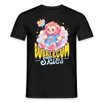 Zuckerwatte Bubblegum Skies - Männer T-Shirt - Schwarz - Vorne - AI Model Male 178 light (178cm)