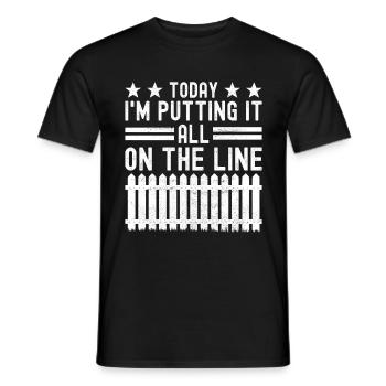 Installateur de clôtures Constructeur de clôtures Installateur de clôtures - T-shirt homme - noir - Devant - AI Model Male 178 light (178cm)
