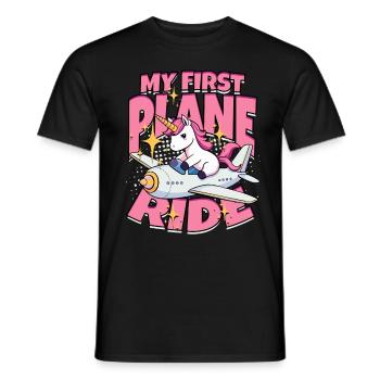 Erster Flug Flugzeugflug - Männer T-Shirt - Schwarz - Vorne - AI Model Male 178 light (178cm)