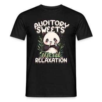 ASMR Whisper Auditory Sweets Meal Relaxation - Men's T-Shirt - black - Front - AI Model Male 178 light (178cm)