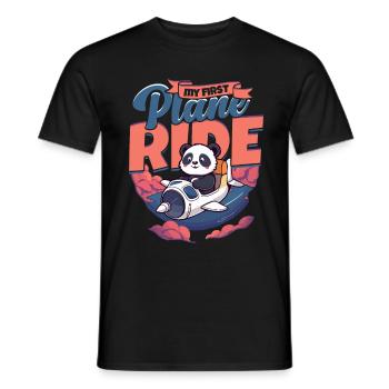 First Flight Airplane Flight - Men's T-Shirt - black - Front - AI Model Male 178 light (178cm)
