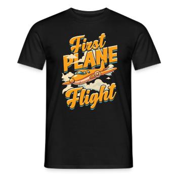 First Flight Airplane Flight - Men's T-Shirt - black - Front - AI Model Male 178 light (178cm)