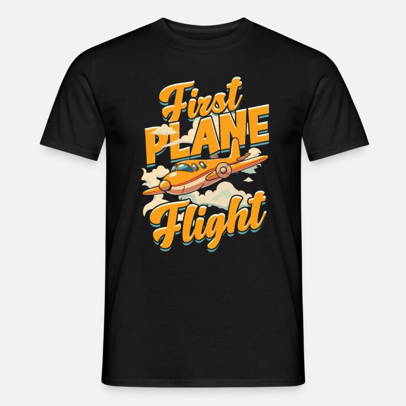 First Flight Airplane Flight - Men's T-Shirt - black