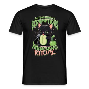 ASMR Astonishingly Scrumptious Munching Ritual - Men's T-Shirt - black - Front - AI Model Male 178 light (178cm)
