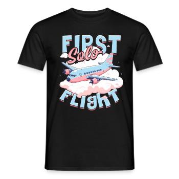 Erster Alleinflug Pilote Premier vol en solo - T-shirt homme - noir - Devant - AI Model Male 178 light (178cm)